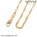 43276- Xuping Venda Quente Artificial Banhado A Ouro 18K Moda Chains Colar